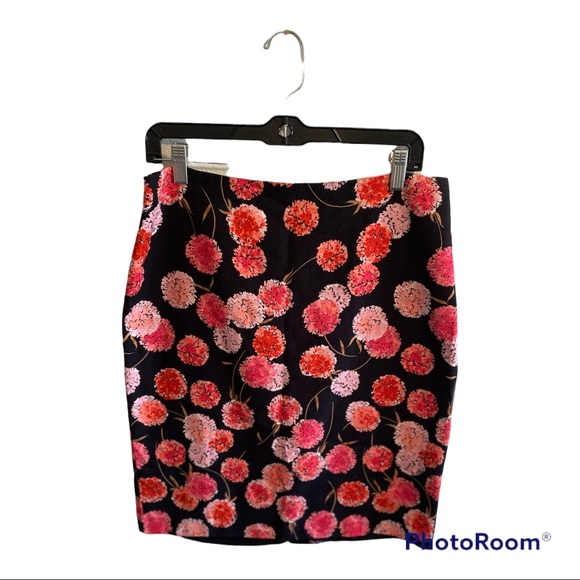 Talbots Dresses & Skirts - Talbots Black & Hot Pink Floral Dandelion Skirt, Fully lined, Size 10.